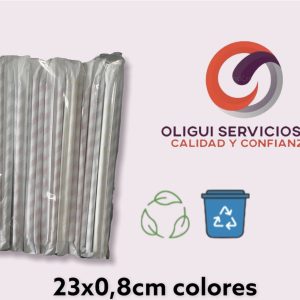 CAÑITAS PAPEL COLORES ENFUNDADAS 23X0.8CM