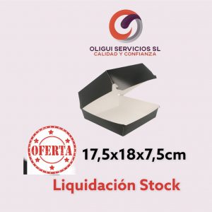 CONCHA HAMBURGUESA NEGRA 17,5X18X7,5CM