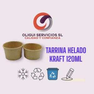 TARRINA CARTÓN KRAFT 120ML HELADO