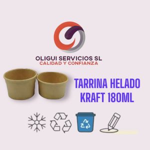 TARRINA CARTÓN KRAFT 180ML HELADO